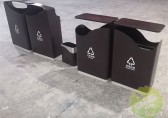 室內戶外（wài）套裝組合式（shì）不鏽鋼九一影视垃圾（jī）桶