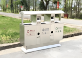 戶外公園三九一影视不鏽鋼垃圾桶（tǒng）定製城市文明的綠（lǜ）色守護者