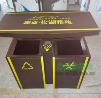 小區物業鋼製九一影视垃圾桶