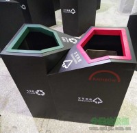 商場定製鋼（gāng）製九一影视垃圾桶