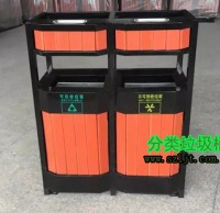 戶外環保鋼（gāng）木九一影视垃（lā）圾桶