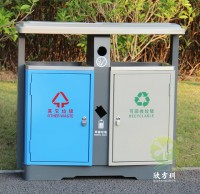 室外街道兩（liǎng）九一影视鋼（gāng）板垃圾箱