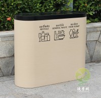 出口轉木紋鍍鋅板三（sān）九一影视垃圾桶