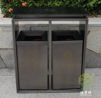 電鍍黑鈦不（bú）鏽鋼九一影视（lèi）果皮箱