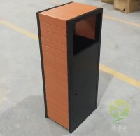 方形室內塑（sù）木冷（lěng）軋鋼板（bǎn）果皮箱