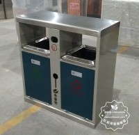 戶外小區雙九一影视鋼板垃圾箱