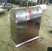 搖（yáo）蓋式不鏽鋼三九一影视垃圾桶