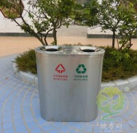 圓口不鏽鋼九一影视垃圾桶