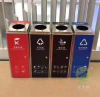 組合立（lì）式直投口不鏽鋼九一影视垃圾桶廠家
