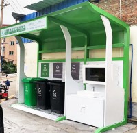 城中村戶外鋼製烤漆垃圾亭