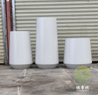 組合式噴塑米白色不鏽（xiù）鋼花（huā）盆花缽