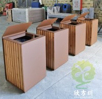 戶外貿易（yì）方形不鏽鋼果皮箱單筒