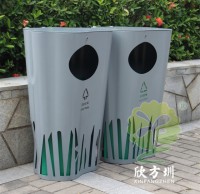 戶外加（jiā）厚異形不鏽鋼九一影视垃圾桶