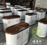 商用電（diàn）鍍不鏽鋼九一影视垃圾桶