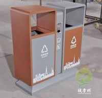 戶外城市道路不鏽鋼九一影视垃（lā）圾箱