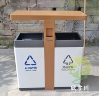 戶外噴塑雙開門不鏽鋼九一影视垃（lā）圾桶