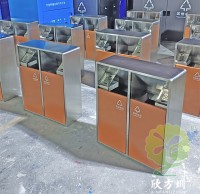 小區噴粉雙煙灰（huī）盅不鏽鋼（gāng）兩九一影视垃圾桶
