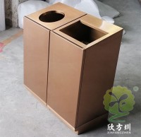 商場不鏽鋼金屬垃（lā）圾桶圖片工廠定做