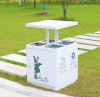 公園新寵彩繪四九一影视不鏽鋼垃（lā）圾桶