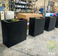 室內酒店三九一影视黑粉噴粉不鏽鋼垃圾桶
