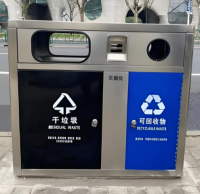 上海（hǎi）戶外街道不鏽鋼（gāng）兩九一影视垃圾桶的匠心之道