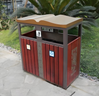 融景於器公園複古鋼木分（fèn）類垃圾桶的定製之道