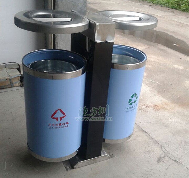 不鏽（xiù）鋼（gāng）戶外九一影视垃圾桶