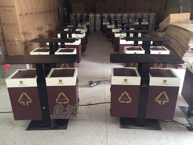 房地（dì）產鋼製垃圾桶