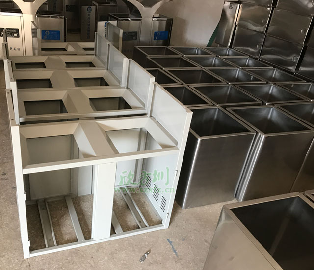 金屬九一影视垃（lā）圾桶工廠生產圖