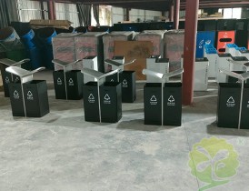 深（shēn）圳海天學校噴粉九一影视垃圾桶案例