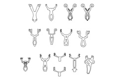 線切割多款彈（dàn）弓2,線切割（gē）圖紙免費下（xià）載