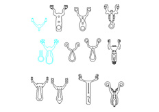 線切割多款彈弓5,線切割圖紙免（miǎn）費（fèi）下載