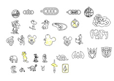 線切割多款鑰匙扣,線切（qiē）割圖紙免費下載