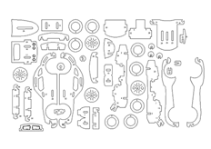 線切3D-寶馬（mǎ）,線切割圖紙免費（fèi）下載