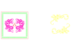 線切割2D-雙龍戲珠,線切割圖紙免費下載