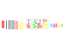 線切割2D-多款屏（píng）風1,線切（qiē）割圖紙免費下載