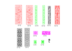 線（xiàn）切（qiē）割2D-多款屏風5,線切割圖紙免費下載
