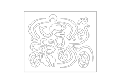 線切割3D-昆蟲（chóng）1,線切（qiē）割圖紙免費下載