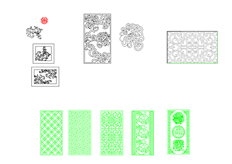 線切割2D-多款屏風3,線切割圖紙免費下載