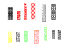 線切割2D-多款屏風4,線切割（gē）圖紙免費下載